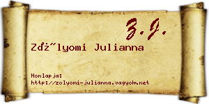 Zólyomi Julianna névjegykártya