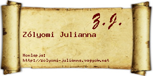Zólyomi Julianna névjegykártya