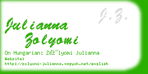 julianna zolyomi business card